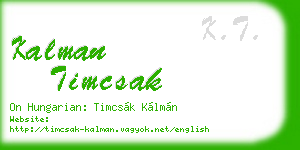 kalman timcsak business card